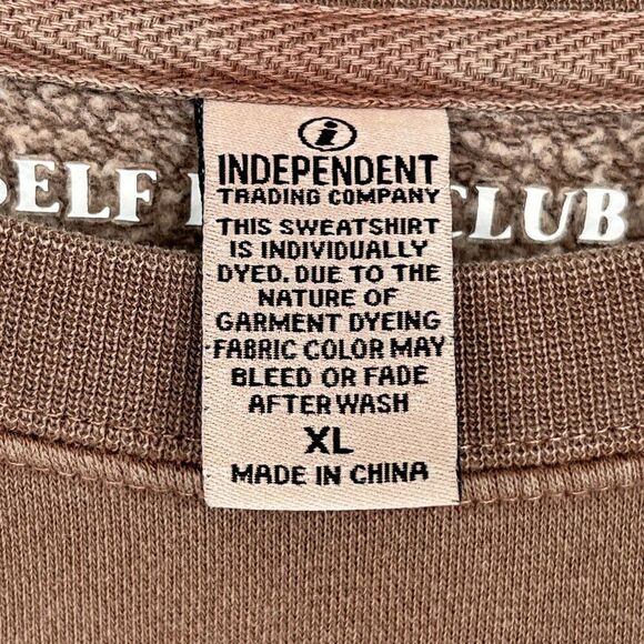 Self Love Club Sweatshirt Womens Size XL Brown Pullover Crew Neck - Picture 3 of 8